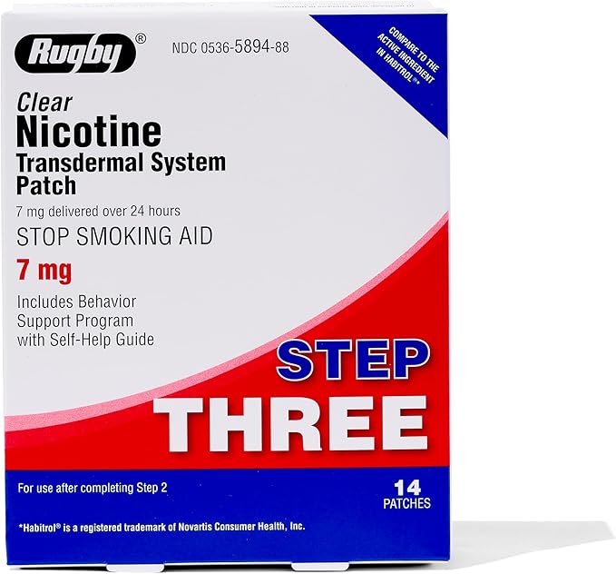 Rugby Clear Nicotine Patches - 7mg