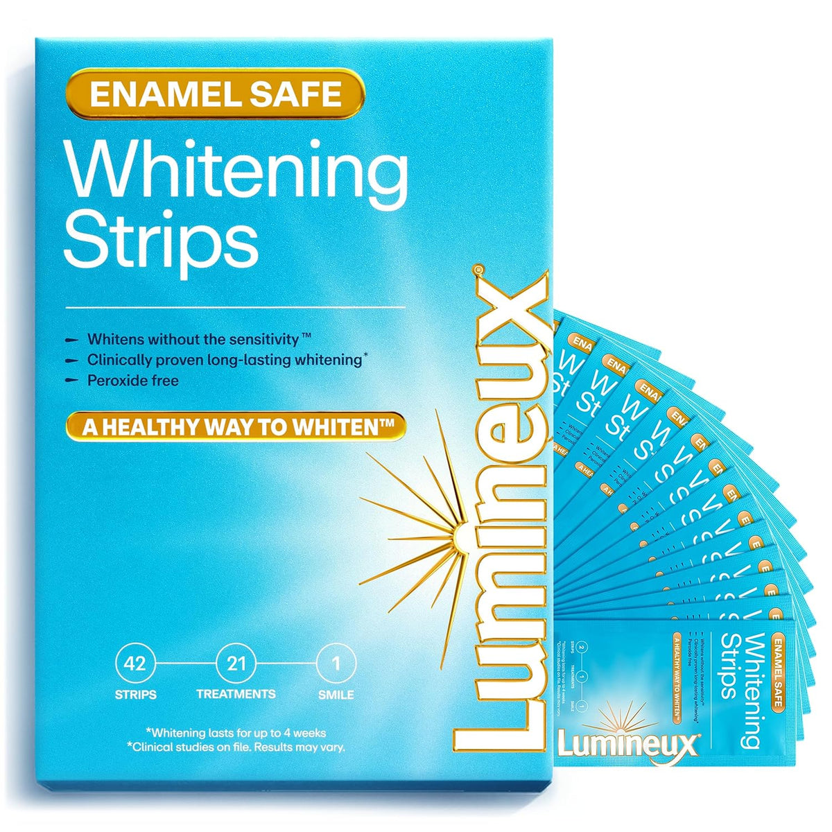 Lumineux Enamel-Safe Teeth Whitening Strips — 21 Treatments | Whiter Teeth Without Sensitivity